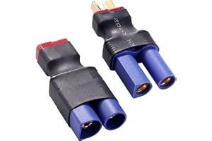Lyeteung 2 ST T-kontakt till EC5-adapter, Deans-T-kontakt Hane / Hona till EC5 Hane / Hona Kontakt, för RC LiPo-batteri