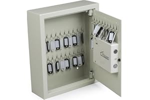 Hausen Wall Mounted 48 Key Electric Combination Lock Cabinet Safe