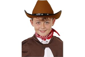 I LOVE FANCY DRESS LTD BRĄZOWA CZAPKA DLA DZIECI - KAPELA COWBOY UNISEX Z GWIAZKĄ