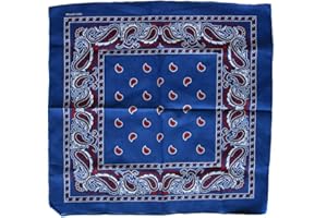 top mili bandana paisley bleu rouge blanc biker motard homme femme