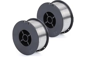 EFUTURETIME 2 x E71T-GS 1,0 mm gasfri lödtråd – D100 självskyddad, självskyddad lödtråd för MIG/MAG-svetsutrustning (nettovik