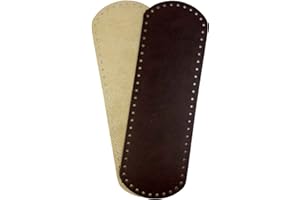 TRICOT CAFE' Tricot Café - Fond de sac au crochet en cuir et faux cuir conçu pour créer un sac au crochet fait main 36X12cm brun noyer lisse 2pcs