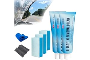 DINNIWIKL Car Glass Oil Film Cleaner, Glass Film Removal Cream, Car Windshield Oil Film Cleaner, Car Glass Oil Film Cleaner Safety and Long-Term Protection (3pcs-20g)