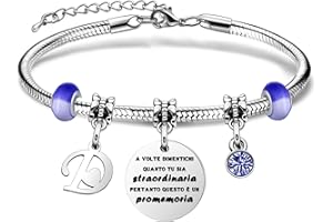 SAMORION A Volte Dimentichi Di Essere Fantastico Braccialetti Regalo Ispiratore Nome Lettera Iniziale Braccialetti Per La Laurea Di Compleanno Della Ragazza Delle Donne braccialetti Anniversario