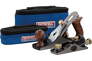 Coffret de rabots Faithfull n° 4 et n° 6012 avec sacs de rangement en toile – Rabots à main en fonte usinés avec précision pour le lissage, l'ébarbage et le travail du bois de bout