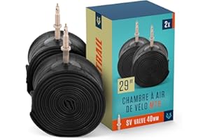 Alphatrail VTT Chambre à Air Vélo Rick 29 Pouces SV Presta Valve 2X Ensembles avec Mobilité Garantie I Compatible Pneu Vélo Compatible Continental, Conti, Schwalbe, Maxxis, Michelin & Vittoria