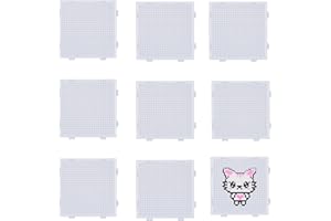 JYINELX 8Pcs 2.6mm Fuse Beads Board, Clear Plastic Beads Pegboard, Stimulate Children's Creativity and Imagination, Hammer Bead Set, Suitable for Children's DIY Handmade Products