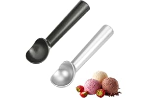 BEOTNP Ice Cream Scoop, Icecream Scoop Metal, 2 Pcs Nonstick Anti-Freeze Aluminum Scooper Spoon, Heavy Duty Durable Design Ice Cream Scoops for Gelato, Cookie Dough, Sorbet, Almond