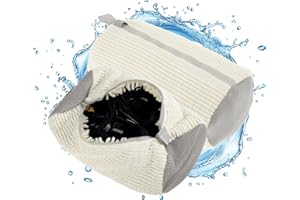 JOKAPY 2 Stück Schuhe Waschbeutel, Wäschesack Schuhe für Waschmaschine, Wiederverwendbarer Wäschenetz Schuhe mit Reißverschluss, Wäschebeutel Multi Schutz für Schuhe Sneaker (Cremefarben)