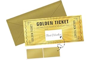 WenmthG Golden Ticket Scratch Card 1 PCS, Scratch Card Gift Surprise Reveal