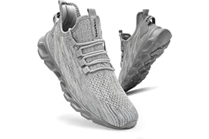 CAIQDM Mens Trainers Running Shoes Leisure Sneakers Mesh Walking Gym Tennis Shoes Lightweight Breathable Sports Outdoor Fitness Jogging