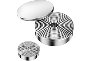 Elsrantor Coppapasta Tondi, 12Pcs Formine per Biscotti Rotondo Acciaio Inox, Stampini Tondi Piccoli Tagliapasta Tondo, Stampi Tondi Coppa Pasta, Stampo Utilizzato per Torte, Biscotti e Ciambelle