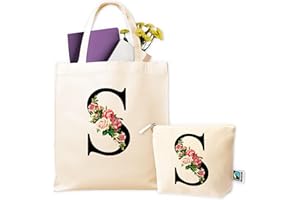 LA FÁBRICA DE INVENTOS Bolsas de Tela Personalizadas - Tote Bag Personalizada + Neceser - Bolsa Tela Personalizada Mujer - Regalos Personalizados - Regalo Original Mujer - Bolsa Compra Reutilizable