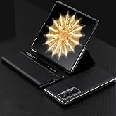 HUOLUNGJIN Leather Flip Case Compatible with Honor Magic V2, Smart View Window Cover with Magnetic Closure and Full Body Prot