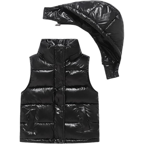 Gilet D'hiver Matelassé Sans Manches Pour Enfant - Garçon Et Fille - Fermeture éclair, Léger Et Chaud - Tissu Doux