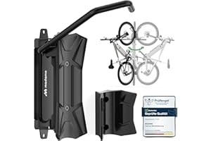 MADAMO Fahrrad Wandhalterung Schwenkbar - Platzsparende Fahrradaufhängung Wand - Bike Wall Mount für Garagen Ordnung - Universelle Halterung für alle Fahrradtypen inkl. E-Bike, MTB & Rennrad - 1 Stück
