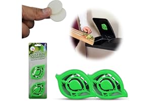 SRV HUB 2 x Apfel-Staubtonnen-Lufterfrischer, Blattform, Geruchsentferner, parfümiert, Mülltonnen-Deodorierer, verwendbar in kleinen Räumen