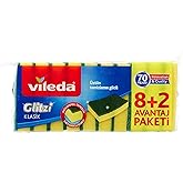 Vileda 161919 Plain Hygienic Dish Sponge, 8+2 Promotional Package, Green
