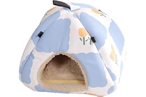 LARFRAECY Casa letto per porcellini d'India, Impermeabile Letto per piccoli animali Appendibile Casa grotta per conigli Accessori per gabbia della casa del criceto Inverno Nido accogliente per cincillà,riccio