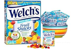AHG INVESTMENT Welch's Fruit Snacks Mixed Real Fruit Pouches - Pack of 25g x 80 Pouches (2Kg)