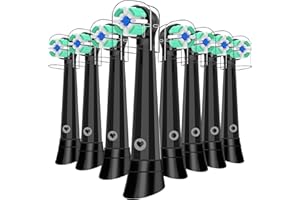 CALLYSONIC Recambio Cepillos Compatible con Oral B IO 2/3/4/5/6/7/8/9/10, Recambios Compatible con Oral B IO Cepillos Eléctrico, Cuida tus Dientes y Encías (8 Negro)