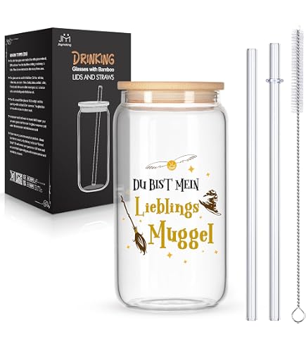 Tasses à Cocktail Champignon Rayées - Lot De 2 Avec Pailles - 473 Ml - Verre Décoratif Ou Vase