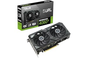 ASUS Dual GeForce RTX 4060 Ti SSD 8GB GDDR6 OC Edition Tarjeta gráfica (Compatible con SSD M.2, PCIe 4.0, 8GB GDDR6, HDMI 2.1a, DisplayPort 1.4a, diseño de 2.5 Ranuras)