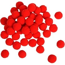 Pompons Moelleux Sumind 100 Pièces - Boules Rouges 2cm Pour Déco Noël, Arts Créatifs Et DIY
