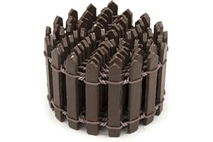 Matedepreso Miniature Fairy Garden Kit Wood Fence Terrarium Doll House DIY Accessories Decor(5CM,Coffee)