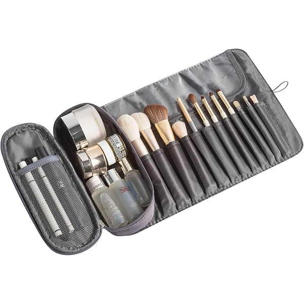 Make-up-Pinselhalter Aus Kunstleder – Für Unterwegs, Ca. 17,5x6,5x6,5 Cm – Schützt Bürsten & Stifte