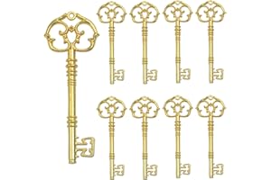 AEBDERP Skeleton Key Decor DIY Charms: 20PCS Vintage Steampunk Metal Alloy Antique Decoration for Jewelry Making, Christmas Ornaments, Rustic Wedding Favors and Fantasy Home Craft Projects