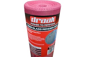 DRAAK Rendering Render Mesh Fiberglass 160g/m2 15m2 Coverage Plastering Crack Repair (15 Meter)