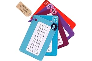 NOMBRETINAS ETIQUETAS QUE HACEN LA DIFERENCIA Tablas De Multiplicar Para Niños Plasticas Del 1 Al 10. Llavero De 8 X 5.5 Cm. 5 Tarjetas Impresas Ambas Caras Juego Tabla De Multiplicar Primaria Portátil Niños Aprender A Multiplicar