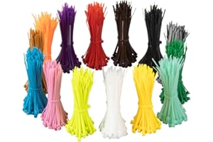 XINGO 1400 Pièces Attaches de Câble Colorées, 14 Couleurs Différentes, 3mm x 100mm, Cable Mangament pour Maison, Bureau, Jardin, Garage, Atelier,