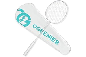 OGEENIER Badminton Racket Carbon Fiber, Lightweight Badminton Racquet, Includes Overgrip and Bag