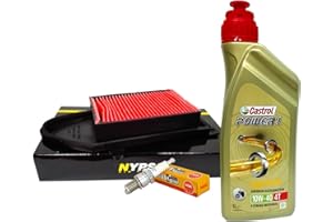 MOTOCAR Kit tagliando Castrol 10W40 filtro aria candela Kymco Agility/People 125/150/200