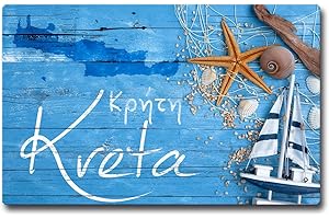 ‎TRIOSK TRIOSK Kühlschrankmagnet stark Insel Kreta Magnet Crete Griechenland Geschenk Souvenir Mediterran Greece für Reiselustige Frauen Männer