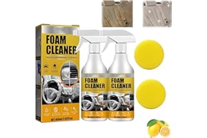 BAGALQIO 2PCS Multi-Purpose Foam Cleaner， All Around Master Foam Cleaner Purpose， Foam Cleaner for car, Upholstery Cleaner for car Seats, Interior car Cleaner Car seat Stain Remover.