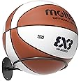 susswiff Basketball Holder Wall Mount - Basketball Wall Mount for Display, Football Storage Rack for Balls, Ball Holder as Sports Room Decor, Boys Room Accessories Soccer Wall Decor