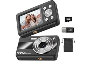 JZBULO Digital Camera Portable 1080P Compact Cameras with 32G Memory Card 2.4" LCD Screen Timer Beauty Filters Fill Light 16X Digital Zoom , Vlogging Photo Camera for Kids, Beginners