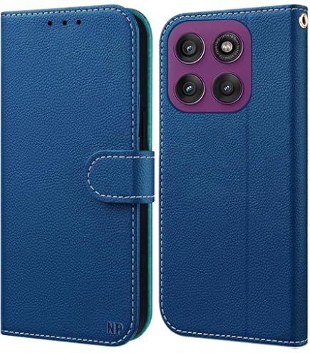 MOJIA Leder-Hülle Für Motorola Edge 60 Fusion/Edge 60 – Wallet Case Mit Magnetverschluss & Kartenfächern (Minzgrün)