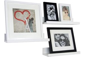 BD ART Set de 3 Estantes de Pared Decoration 35 x 10 cm, Blanco
