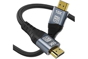 YIWENTEC 16K HDMI 2.2 Cable Real UHD HDR 96Gbps 16K@60Hz 8k @240hz 4K@480Hz Support HDCP 3D HDMI Cable for PS4 SetTop Box HDTVs Projectors (3M)