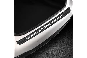 YYTCSJZ Carbon Fiber Rear Bumpers Protector Strips, for NIS-san X-Trail X Trail Xtrail T30 T31 T32 2009 2011-2016 2017 Car Trunk Sill Plate Cover Tail Trim Anti-Scratch Protective Sticker Styling Accessories