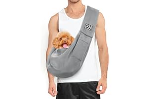 Classycoo Hundetrager für kleine Hund - Atmungsaktive Mesh Tasche für Haustier, Reise Katzen Tragetasche - Hundetragetasche mit Tasche, Integrierte Sicherheitsleine - für 8kg Haustier (Grau-1)