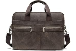 FANDARE Hombres Maletín Impermeable Bolso de Hombro Business Laptop Bolsa Bandolera Cuero Bolsa de Mano Crossbody Messenger Bag