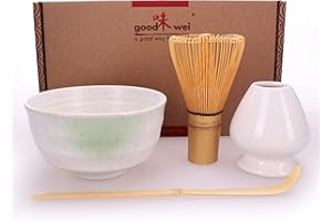Goodwei Ensemble à Thé Matcha Japonaise avec Chasentate (Shiro)