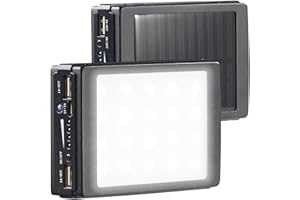 revolt Powerbank Outdoor: 2in1-Solar-Powerbank mit Campingleuchte, 11.000 mAh, 20 LEDs, 240 lm (USB Solar Powerbank, Ersatz Akku Solarleuchte, Batterie Leuchten)