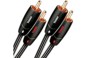 AudioQuest 2 m Tower RCA kabel audio 2 x RCA czarny - kabel audio (2 x RCA, 2 x RCA, miedziany, 2 m, czarny)