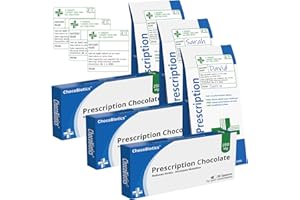 BESTAFIESTA Funny Prescription Chocolate Bar Box and Bag (Chocolate not included) - Get Well Soon Gift, Secret Santa Gift, Funny Gifts For Women, Men, Teacher Gift, Christmas Stocking Filler